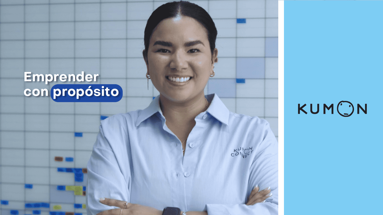 Foto de perfil de una orientadora Kumon sonriendo y hablando sobre emprender con proposito-Argentina